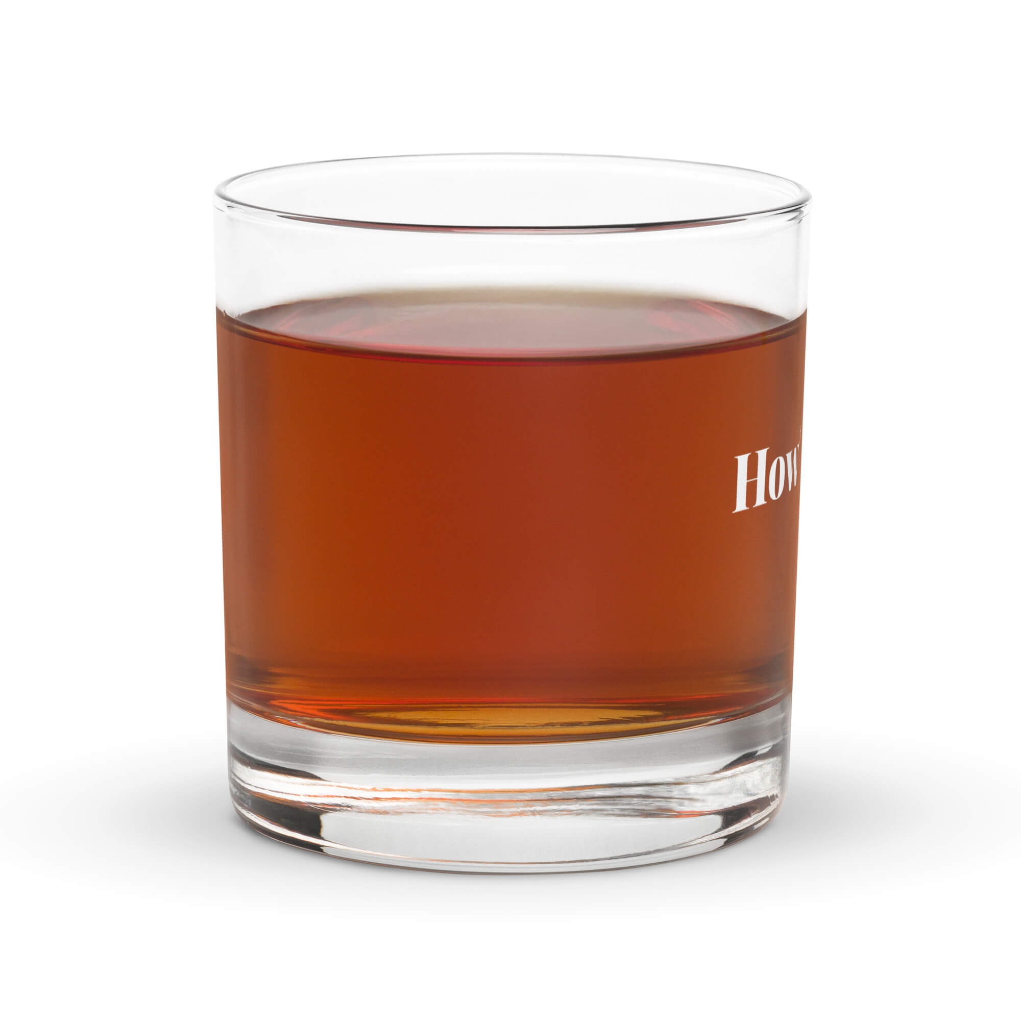 "How'd I Do?" Bourbon Whiskey Rocks Glass